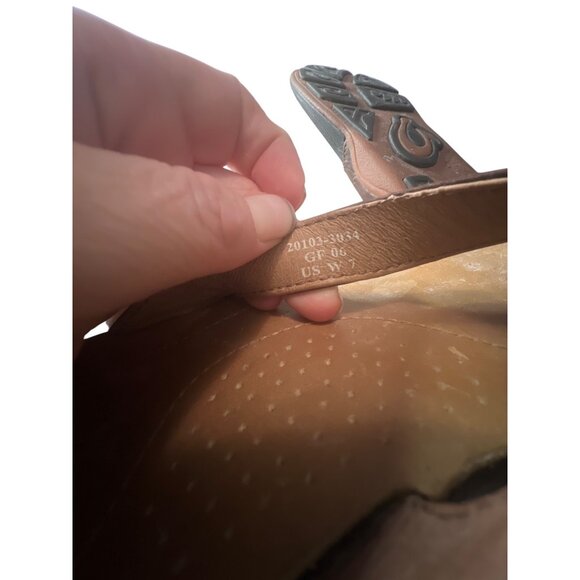 Olukai Womens Size 7 Brown Leather & Rubber Beach Sandals - Picture 7 of 7